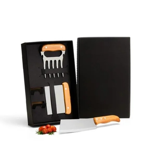 [KT-9073X] KIT COM CUTELO, GARFO E ESPÁTULA - 3 PÇS
