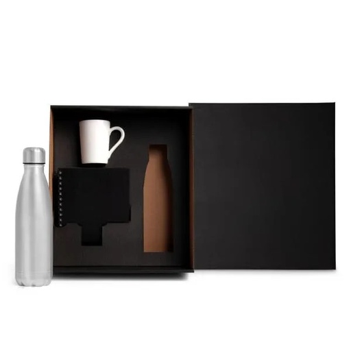 [KT-90392] KIT GARRAFA, CANECA E CADERNO - 3 PÇS