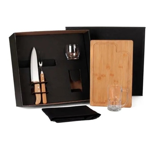 [KT-90061] KIT CHURRASCO / CERVEJA / WHISKY - 6 PÇS