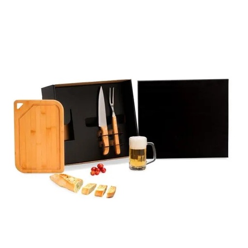 [KT-90484] KIT PARA CHURRASCO E CERVEJA - 4 PÇS
