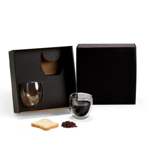[VI-01252] CONJ. DE COPOS COM PAREDE DUPLA - 250ML - 2 PÇS