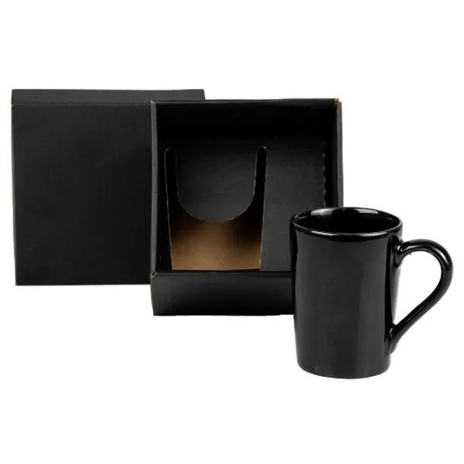 [CO-01231] CANECA EM CERÂMICA PRETA - 230ML