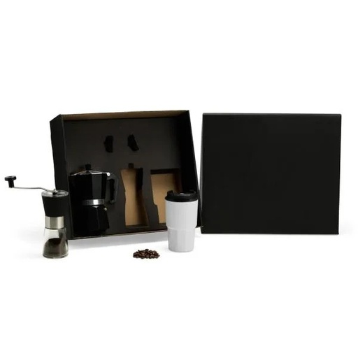 [KT-90507] KIT CAFETEIRA, MOEDOR E COPO TÉRMICO - 3 PÇS