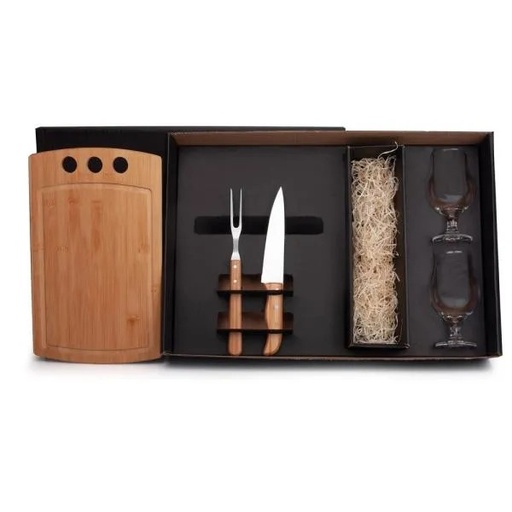 [KT-9044P] KIT CHURRASCO E CERVEJA - 5 PÇS - NÃO ACOMPANHA GARRAFA