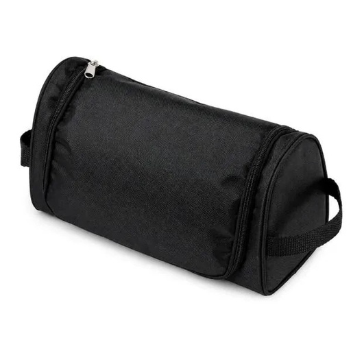 [MA-09811] NECESSAIRE PRETA EM MICROFIBRA COM GANCHO