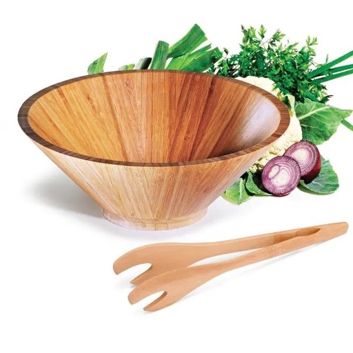 [CJ-31173] KIT PARA SALADA EM BAMBU PEQUIM - 3 L - 2 PÇS
