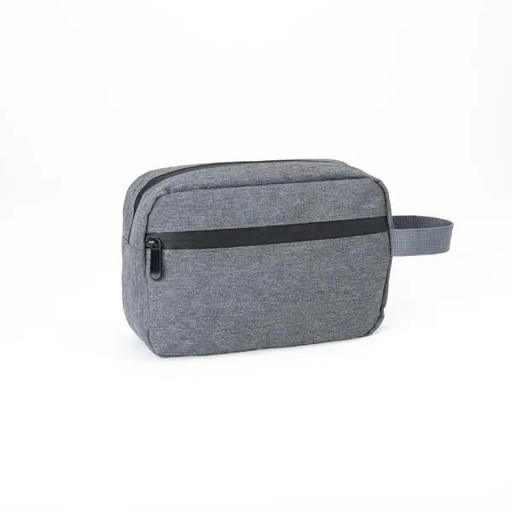 [MA-09132] NECESSAIRE EM POLIESTER 300D - MELANGE CINZA