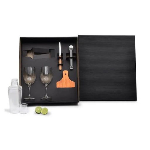 [KT-90295] KIT PARA DRINKS C/ COQUETELEIRA - 6 PÇS