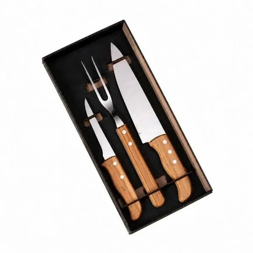 [KF-02803] KIT DE FACAS COM TAMANHO 8", 5" E GARFO - 3 PÇS