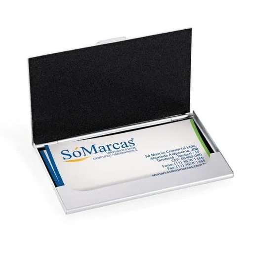 [PC-00040-900] PORTA CARTÃO EM ALUMÍNIO PARA 10 CARTÕES