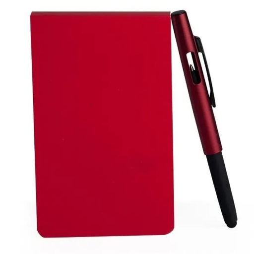 [LE-32734] BLOCO PARA ANOTAÇÕES COM CANETA - VERMELHO