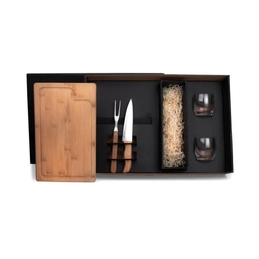 [KT-9040V] KIT CHURRASCO / WHISKY - 5 PÇS