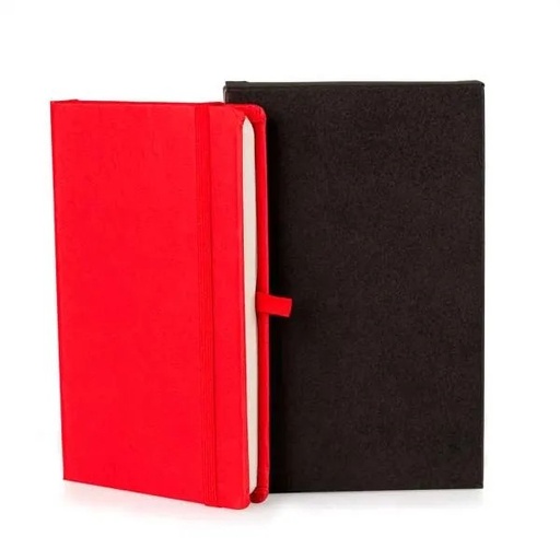 [LE-31374] CADERNETA S/ PAUTA VERMELHO - 14X21 CM