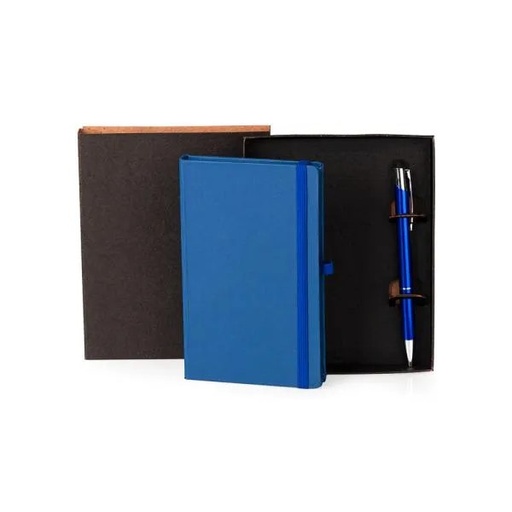 [LE-31723] CADERNETA P/ ANOTAÇÕES COM CANETA - AZUL