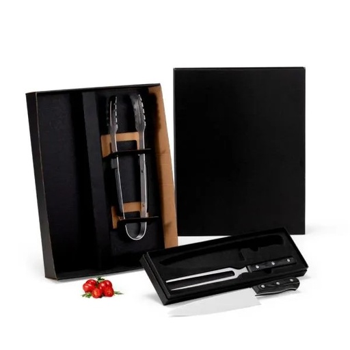 [CJ-71373] CONJ. PARA CHURRASCO PREMIUM EM MADEIRA / INOX