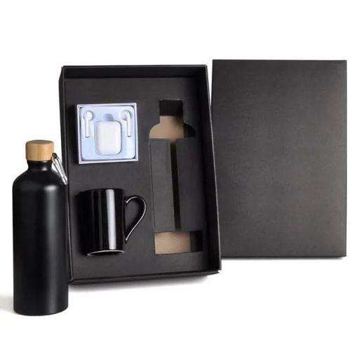 [KT-90286] KIT GARRAFA, CANECA E FONE BLUETOOTH - 3 PÇS
