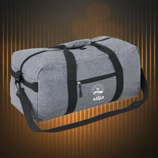 [MA-09012] MALA ESPORTIVA EM POLYESTER 300D - MELANGE CINZA - 31L