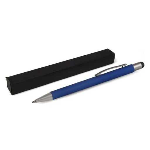 [CE-87003] CANETA ESFEROGRÁFICA EM ALUMÍNIO COM PONTA TOUCH - AZUL