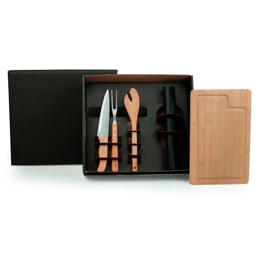 [KT-90223] KIT PARA CHURRASCO COM ESTEIRA GRILL - 5 PÇS
