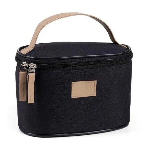 [MA-09621] BOLSA DE COSMETICOS EM OXFORD/PVC - PRETO