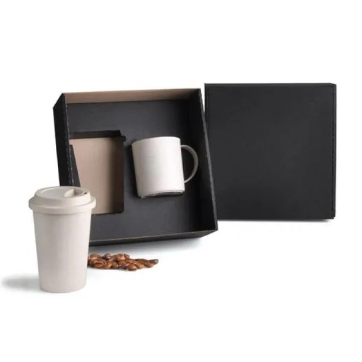 [KT-90160] KIT COM COPO E CANECA EM FIBRA DE BAMBU