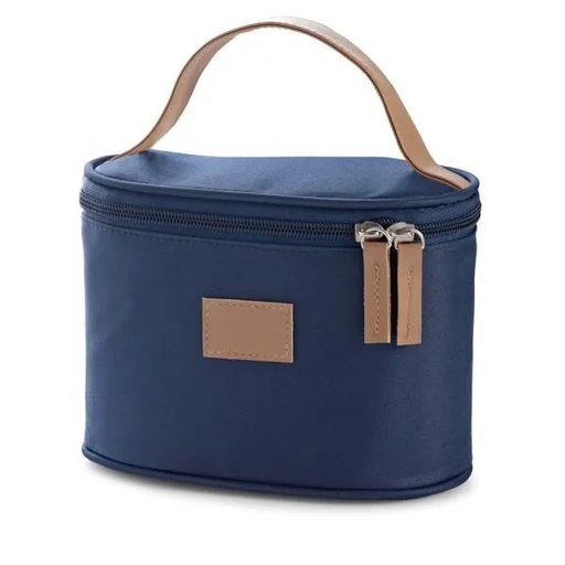 [MA-09613] BOLSA P/ COSMETICOS EM MICROFIBRA - AZUL - 18X12X10 CM