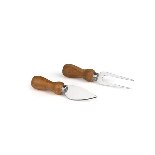 [CJ-00023-900] CONJ PARA QUEIJO MADEIRA/INOX - 2 PÇS