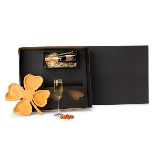[KT-90018] KIT PETISCO E CHAMPAGNE - 2 PÇS - NÃO ACOMPANHA GARRAFA