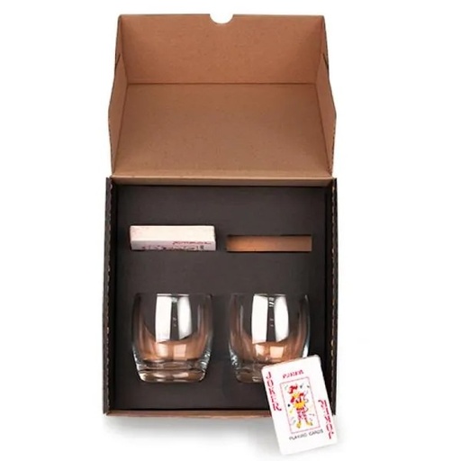 [KT-90085] KIT WHISKY COM BARALHO E COPOS