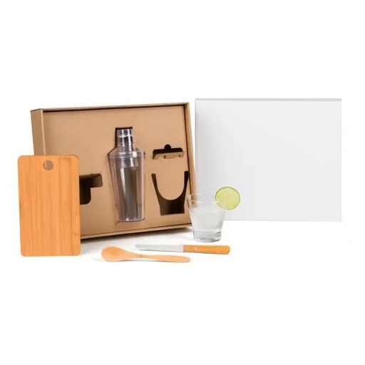[KT-90613-BCO] KIT PARA CAIPIRINHA COM COQUETELEIRA - 5 PÇS