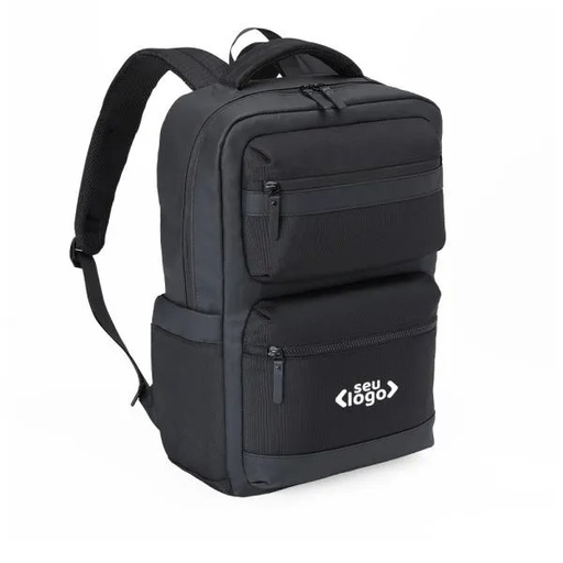 [MA-02851] MOCHILA EM POLYESTER/PU - PREMIUM - 20L - PRETA