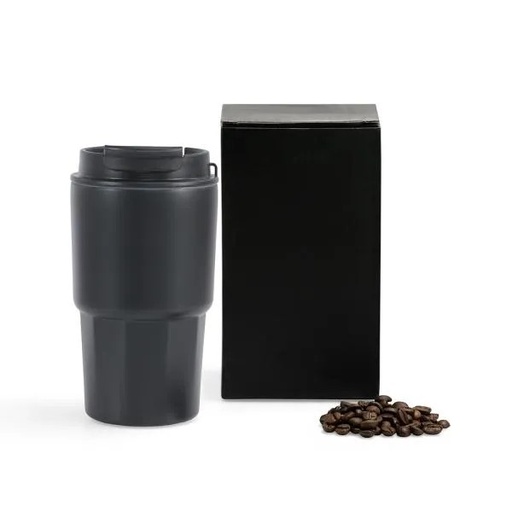 [IC-03401] COPO TÉRMICO EM AÇO INOX - PRETO - 450 ML