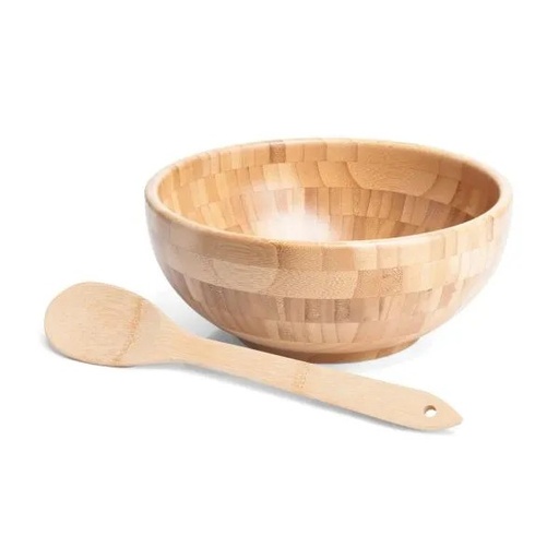 [CJ-02453] CUMBUCA EM BAMBU COM COLHER 30CM - 3L