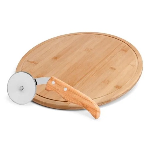 [PD-11123] CONJ. PARA PIZZA EM BAMBU NAPOLI 30 CM - 2 PÇS