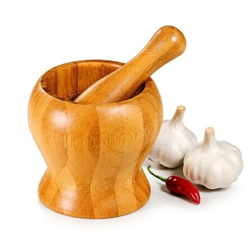 [TE-00863] AMASSADOR DE TEMPEROS EM BAMBU PILÃO 14CM
