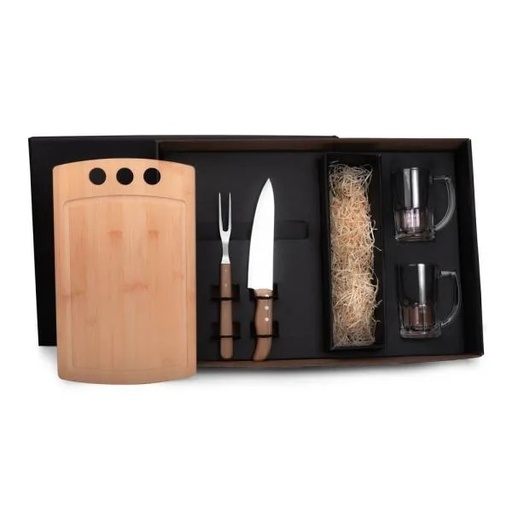 [KT-9041A] KIT CHURRASCO E CERVEJA - 5 PÇS