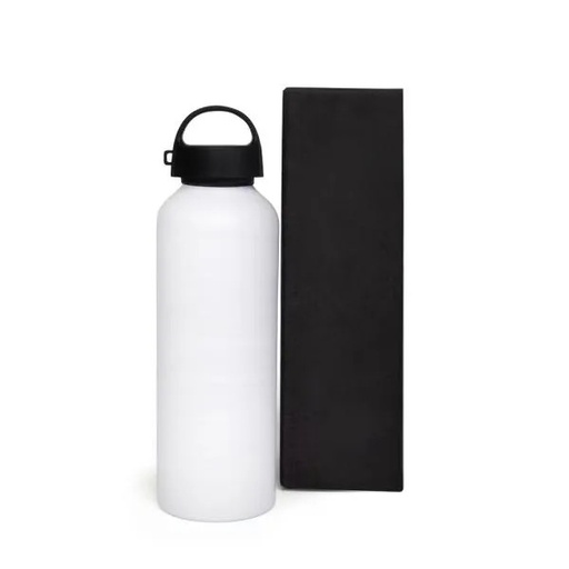 [AS-00610] GARRAFA EM ALUMÍNIO BRANCO - 600 ML
