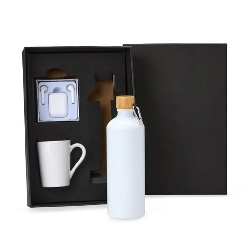 [KT-90398] KIT GARRAFA, CANECA E FONE BLUETOOTH - 3 PÇS