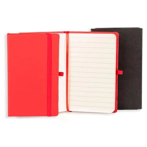 [LE-31364] CADERNETA C/ PAUTA VERMELHO - 14X21 CM