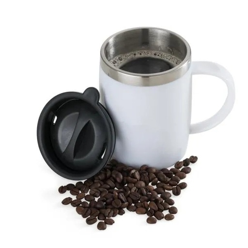 [IC-00500] CANECA EM AÇO INOX / POLIESTIRENO - 400 ML