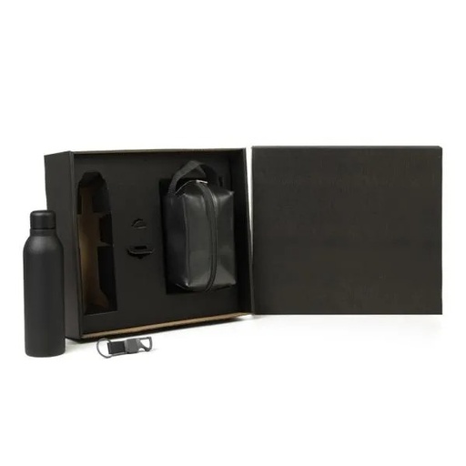 [KT-90551] KIT NECESSAIRE, GARRAFA E CHAVEIRO - 3 PÇS