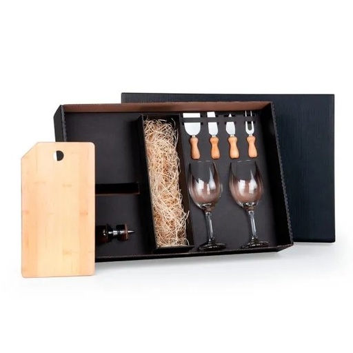 [KT-90198] KIT PARA QUEIJO E VINHO - 8 PÇS