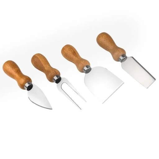 [CJ-00043-900] CONJ DE FACA INOX/MADEIRA - 4 PÇS