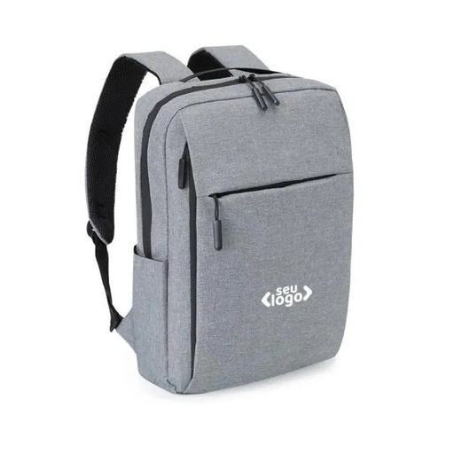 [MA-01412] MOCHILA EM POLIÉSTER 300D - MELANGE CINZA - 14L