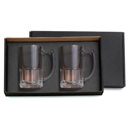 [KT-90024] KIT COM CANECAS DE VIDRO PARA  CHOPP DE 340 ML