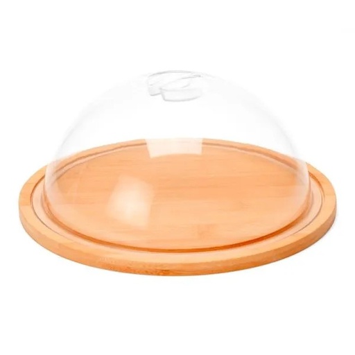[PD-00193] PORTA-QUEIJO EM BAMBU E POLIESTIRENO - 2 PÇS