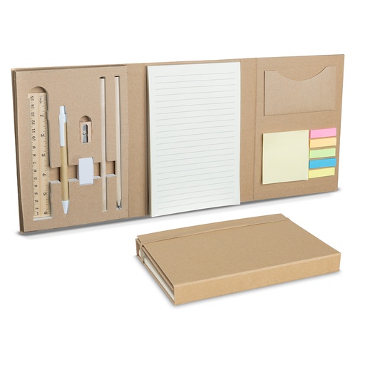 [CJ40035-KF] Kit Escritório Capa em Papel Kraft