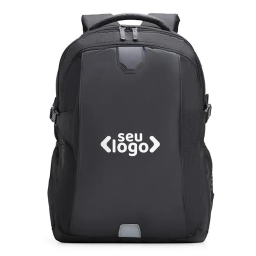 [MA-02801] MOCHILA EM POLYESTER/PU - PREMIUM - 22L - PRETA