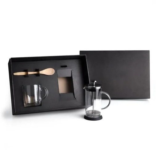 [KT-90278] KIT PARA CAFÉ COM PRENSA FRANCESA - 3 PÇS