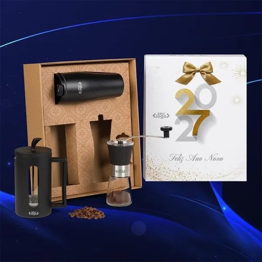 [KT-90567-BCO] KIT CAFETEIRA, MOEDOR E COPO DUPLA CAMADA - 3 PÇS